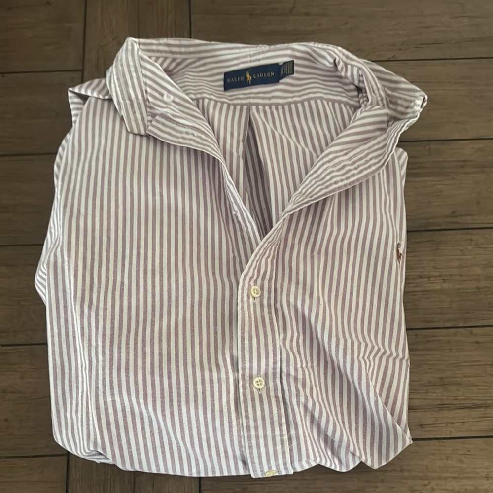 Ralph Lauren Men's Striped White Shirt